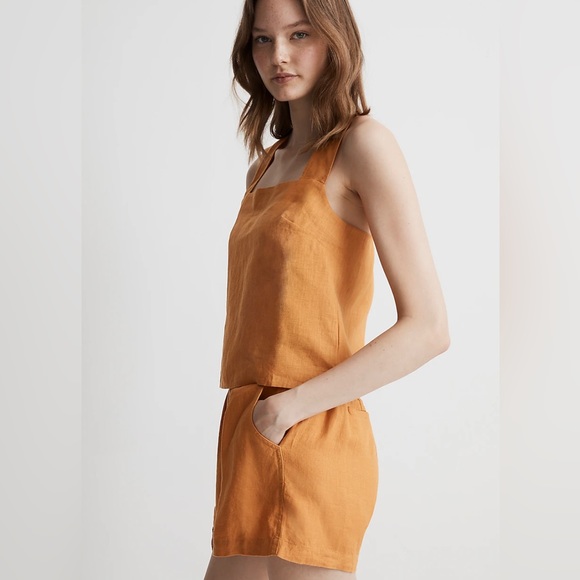 Madewell Linen Cross-back Sleeveless Top - Picture 4 of 4